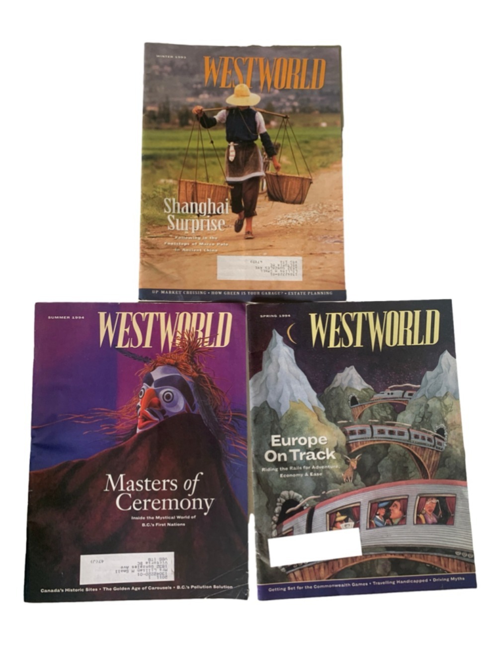 Vintage Westworld Magazine Collection Set of 3 One Size Multicolor